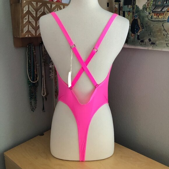 Aerie Smoothez Mesh Bodysuit in Pink Fusion - NWT's - Picture 5 of 12